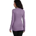 thumbnail image 3 of J. METHOD Women's Snap Button Cardigan Long Sleeve Knit Ribbed Sweater NEWJ181 Lilac Grey XL, 3 of 5