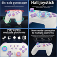 thumbnail image 6 of Anbernic RG P01 Wireless Gaming Controller Wireless Controller PC Controller Wired Controller Compatible with Upgraded Dual Vibrate Plug and Play Gamepad Battery Up to 14 Hours White, 6 of 9
