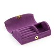 thumbnail image 1 of Jewelry Box Velvet Lid Arch Face Portable Solid Color Package Boxes Durable Smooth Storage Holder Rings Necklace Purple, 1 of 10