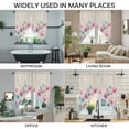 thumbnail image 3 of Blue Pink Flowers Swag Valances for Windows 2 Pack, Kitchen Window Curtains 36 Inch Length, Spring Garden Floral Rustic Burlap Privacy Swag Curtains for Living Room/Bathroom with Rod Pocket 36"x36", 3 of 8