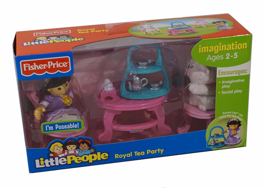 Fisher Price Little People teaparty house home stroller buggy carriage baby toy 