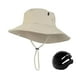 thumbnail image 5 of Sombrero de pescador con ancha ajustable y portátil, con carcasa rígida interior para golf, jardinería, trabajo al libre, playa y equitación. Beige, 5 of 9