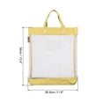 thumbnail image 2 of Unique Bargains Nylon Document Bag with Handle Mesh Files Tote Pouch Yellow, 2 of 5
