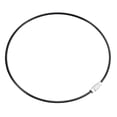 thumbnail image 1 of Unique Bargains 300mm Length PVC Coated Stainless Steel Keyring Loop Cable Black 6 Count, 1 of 5