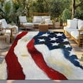 thumbnail image 3 of Fsddascl Vintage Flag Outdoor Rug for Patio/Deck/Porch, Non-Slip Large Area Rug 5 x 8 Ft, Abstract Independence Day Oil Painting Indoor Outdoor Rugs Washable Area Rugs, Reversible Camping Rug Carpet, 3 of 5