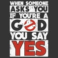 thumbnail image 2 of Men's Ghostbusters If You're a God You say Yes Graphic Tee Charcoal Heather Medium, 2 of 5