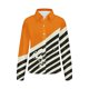 thumbnail image 2 of Camisas de Mujer Casual, Manga Larga Serie Naranja Impresa Botón de Solapa Hasta Blusa de Ajuste Regular Hecha de Poliéster para Todas las Estaciones, Botón de la Camisa de las Mujeres, 2 of 4