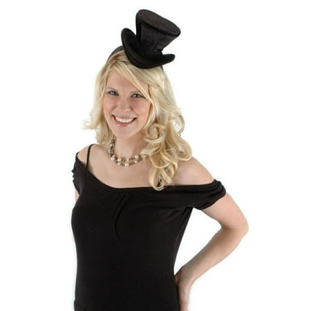 Mini Top Hat Headband Black One Size Fits Most