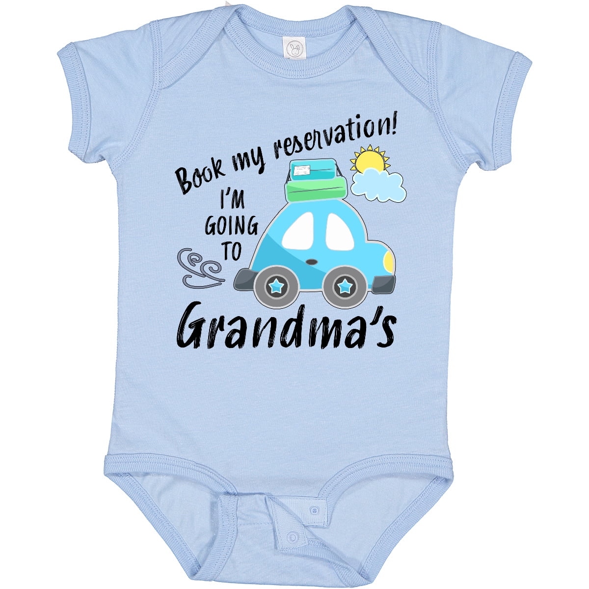 Inktastic Book My Reservation I'm Going to Grandma's Boys or Girls Baby Bodysuit