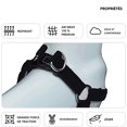 thumbnail image 2 of Arnés para perros negro, talla XS, de malla transpirable, acolchado y ajustable | Muchos colores y tamaños | Para tallas pequeñas, medianas, grandes y extragrandes | Arnés de pecho para gatos y cachor, 2 of 5