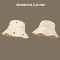 thumbnail image 2 of YooGuoGuo Cute Cherry Embroidered Bucket Hat Reversible Double-Side-Wear Hat Summer Packable Beach Sun Fisherman Hat, 2 of 7