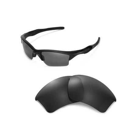 Walleva Black Polarized Replacement Lenses for Oakley Half Jacket 2.0 XL Sunglasses