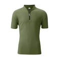 thumbnail image 2 of Chemise à Fermeture Éclair pour Homme à Col Montant, Séchage Rapide, Haut de Sport, Manches Courtes, Ajustée, Performance, Mélange de Polyester Évacuant l'Humidité pour Usage Quotidien Décontracté, Golf, Entraînement au Gym, Mode Urbaine, Idéale, 2 of 6
