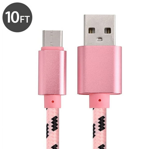 USB Type C Cable Charger, FREEDOMTECH 10ft USB C to USB A Charger Nylon Braided Cable Fast Charger Cord For Samsung Galaxy Note 8, Galaxy S8/S8 , Apple New Macbook, Nexus 6P 5X, Google Pixel, LG G5 G6