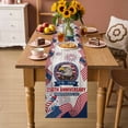 thumbnail image 2 of Anniversary USA Flag Table Runner 70 Inches, Eagle American Retro Bed Runner Dresser Scarves Tabletop for Indoor Outdoor Parties/Ceremony/Banquet, 13" x 70", 2 of 9