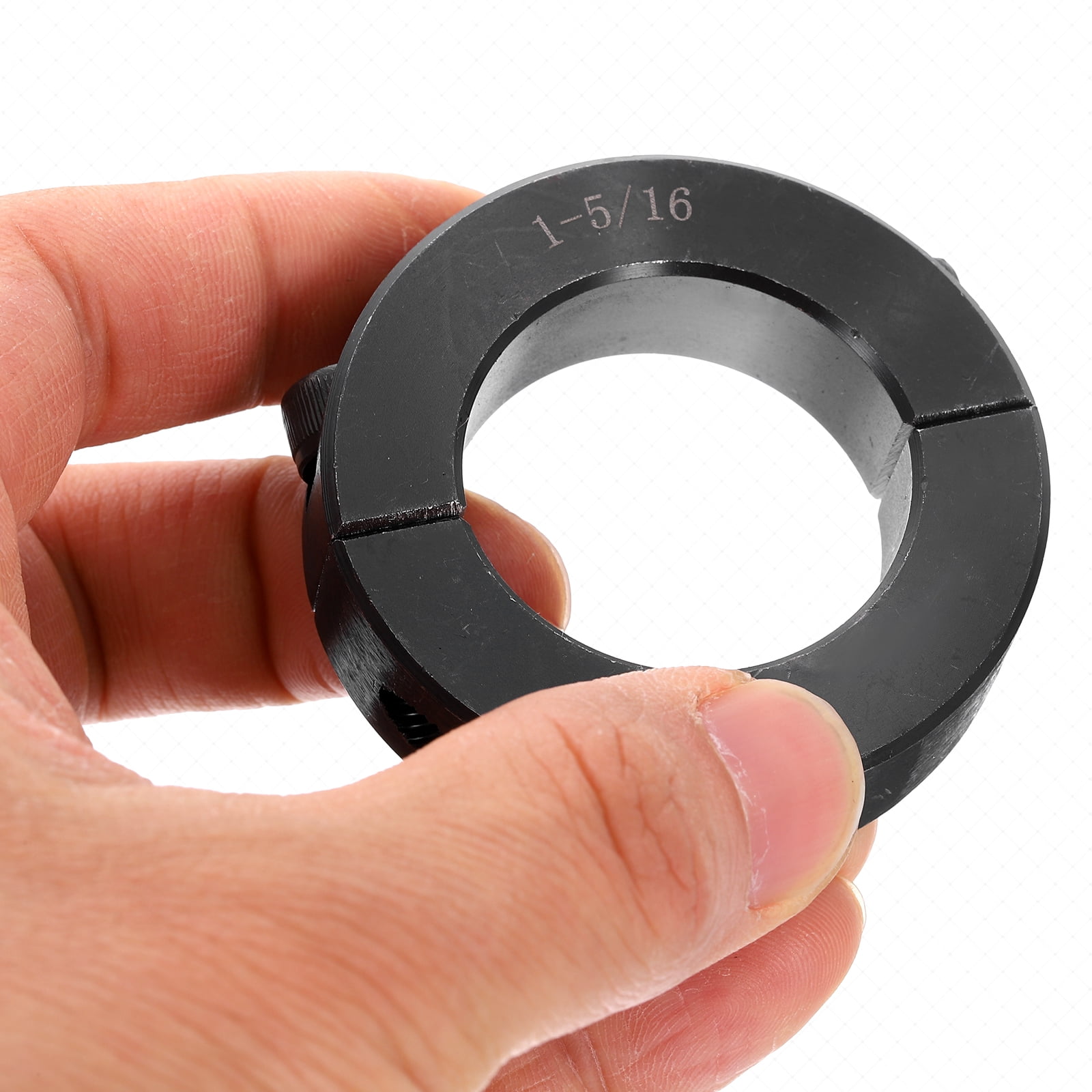 2pcs Double Split Shaft Collar for 1-5/16" Shaft, Two-Piece Clamping Collar, Black Oxide Steel Lock Collar Clamp