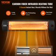 thumbnail image 2 of Calentador infrarrojo VEVOR de 1500 W con mando a distancia LED, 34 cm, con soporte, 2 of 9