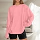 thumbnail image 1 of MHFRRA Camiseta de Manga Larga Oversize de Moda, Informal, Básica, con Cuello Redondo, para Uso Diario. Rosa Claro, 1 of 5