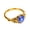 Blue, variant on Gemstone Rings for Women Cute Vintage Stainless Steel Silver Gold Plated Circle Personalized Statement Dainty Unique Orange Green Colorful Jewelry Silver Blue Size 6