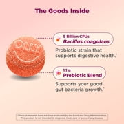 OLLY Probiotic + Prebiotic Gummy, Adult Digestive + Gut Health Supplement, 60 Ct