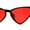 Black / Red, variant on Womens Hippie Thin Plastic Goth Mod Cat Eye Sunglasses Black Pink