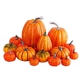 thumbnail image 4 of 16 calabazas artificiales de imitación, calabazas de simulación, calabazas decorativas de de otoño para cocina, decoración de Halloween Naranja, 4 of 8