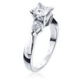 thumbnail image 2 of Luxurman Unique Princess & Pear 3 Stone Platinum Ladies Diamond Engagement Ring GIA 1.4 Ctw (Size 9), 2 of 3
