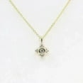 thumbnail image 2 of 1Ct Round Cut Lab Created Diamond Tiny Cross Pendant 14k Yellow Gold-Plated Silver, 2 of 3