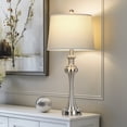 thumbnail image 7 of Cinkeda Single Table Lamp for Bedroom Living Room 28.75" Modern Silver 3 Way Dimmable Touch Control Nightstand Bedside Lamp with USB C+A Ports AC Outlet, 7 of 7