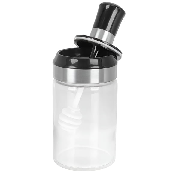 ACDANC Honey Holders Dispenser Syrup Bottle Containers with Lids Stainless Steel Glass