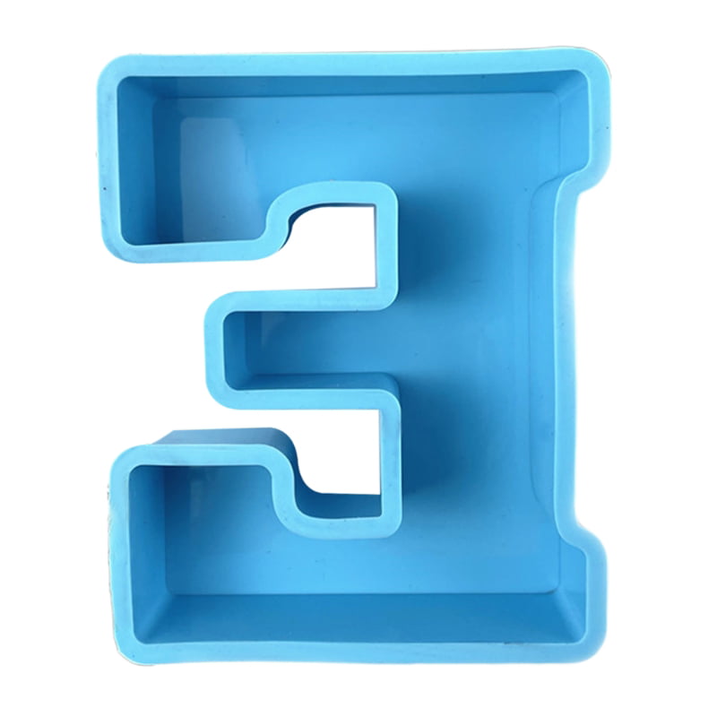 Large Alphabet Epoxy Resin Mould,English Letter Silicone Mold 3D Alphabet Letter A to Z Mold Decoration Mold for Birthday Party 5.59x6.10x1.69in 