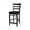 Black, variant on International Concepts Wood Emily Ladder Back Counter Height Stool - 24" Seat Height - Distressed Hickory/Stone