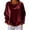 Red, variant on ZHYou Womens Long Sleeve Velvet Sweatshirts Crew Neck Drop Shoulder Loose Fit Casual Loungewear Tops,Pink,Size M