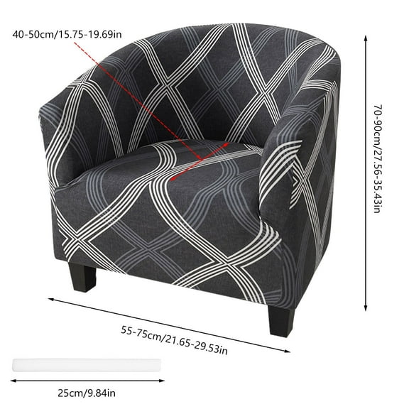 ODOMY Living Room Floral Printed Sofa Cover 1 Seat Furniture Protector Home Decor Tub Chair Covers for Armchairs