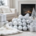 thumbnail image 2 of 16-Piece Christmas Ball Ornaments, Shatterproof Christmas Tree Decorations for Holiday Wreath, Window, Mantel and Party Home Decor, Silver, 2 of 10