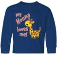 thumbnail image 3 of Inktastic My Nonna Loves me- cute giraffe Long Sleeve Youth T-Shirt, 3 of 5