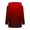 thumbnail image 5 of FNFHFY Hoodies for Women Color Block Hooded Sweatshirt Cozy Knit Sweater Pullovers Loose Drop Shoulder Hoodie, 5 of 7