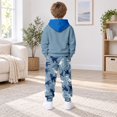 thumbnail image 6 of Kiijoy Boys Sweatsuit Dinosaur Graphic Hoodie Jogger Pants Outfits Fall Winter Clothes Set, 6 of 8
