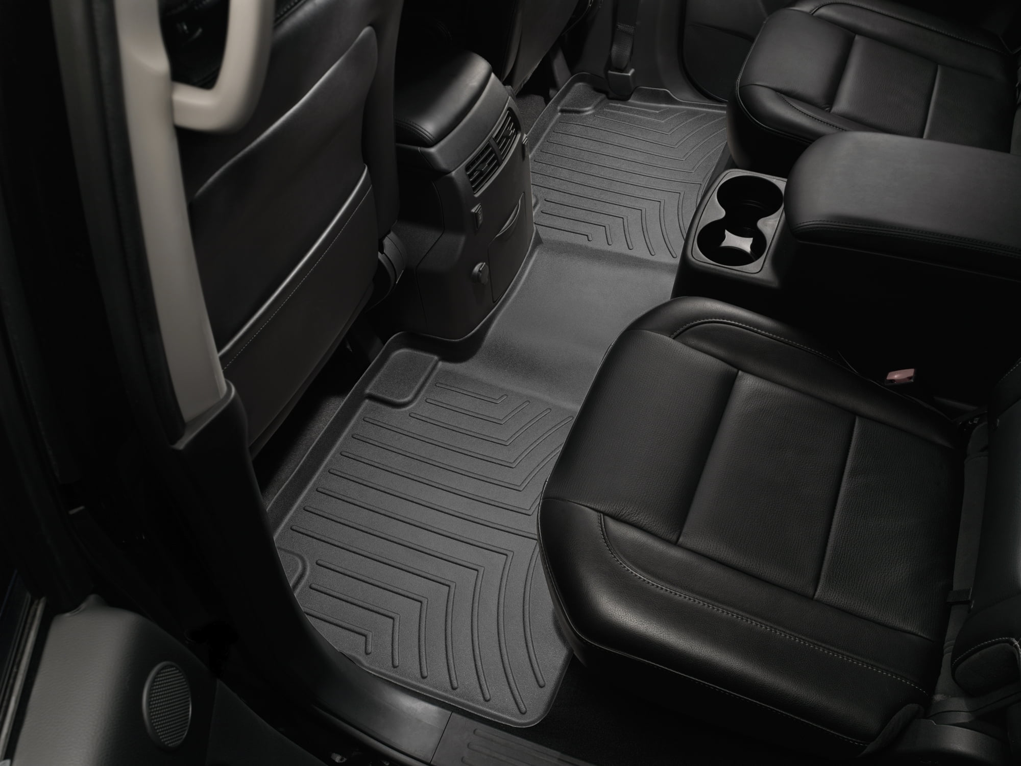 WeatherTech Custom Fit FloorLiners compatible with Armada, QX - 2nd Row, Black