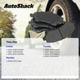 thumbnail image 3 of AutoShack Rear Ceramic Brake Pad Set for Toyota & Lexus, Camry 2007-2023 RAV4 2006-2018 ES350 2007-2018 Avalon 2008-2018 Matrix 2009-2013 ES300h 2013-2018, FWD AWD 4WD L4 2.4L 2.5L V6 3.5L, 3 of 5