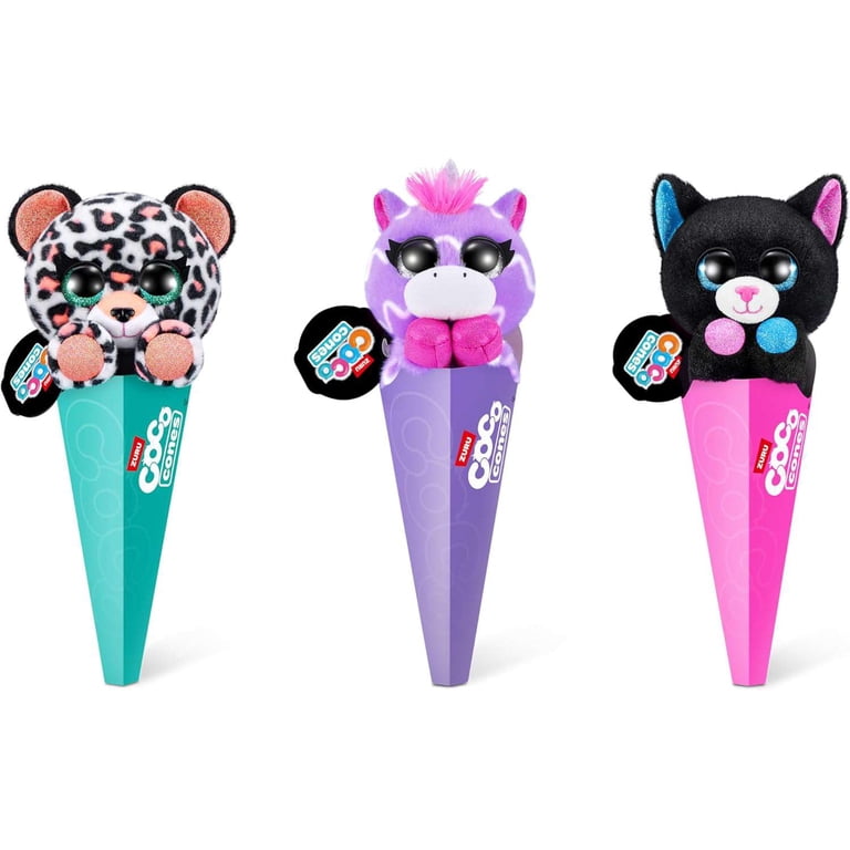 Coco Cones Surprise Neon Series Plush 3-Pack (3 RANDOM Plush