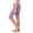 Purple, variant on SROBPTY Teen Girls Summer Shorts Solid Elastic Waist Knee Length Pants for Everyday Wear