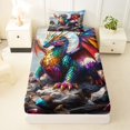 thumbnail image 3 of Homewish Wild Dragon Twin Sheets,Magical Animal Bedding,Gray,3-Piece,1 Fitted Sheet and 1 Pillowcase, 3 of 6