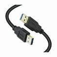 thumbnail image 1 of ccwonima USB 3.0 Male to Male Cable 15ft Type A Male to A Male Cord 5 Gbps Double USB a to USB a Cable Compatible with Hard Drive Cooling Fan/pad DVD Player and More (Black, 15FT), 1 of 1