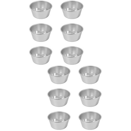 

12 Pcs Pudding Cup Silicone Molds Baking Bowl Silicone Pans for Baking Mini Muffin Pans Non-stick Baking Cups