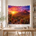 thumbnail image 5 of Desert Sunset Landscape with Cactus and Mountain Peaks, Majestic Boho Wall Art for Nature Lovers, Southwest Decor Housewarming Gift Tapestry Wall Hanging for Bedroom and Living Room, 5 of 7