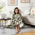 thumbnail image 4 of Wearable Blanket,Zebra and Leopard Print Pattern Hooded Wearable Sherpa Blanket for Adults & Teens,Winter Poncho Shawl Wrap Cape Thick Warm,60"x80", 4 of 5