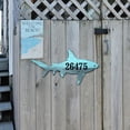 thumbnail image 2 of Shark Coastal Wooden House Number Sign by G. DeBrekht | Coastal Sea-Life D�cor - MA98515, 2 of 8