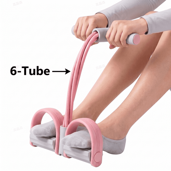 ROSEXIXI Pedal Resistance Bands 6-Tube Anti Break Pedal Puller Sit Up Exercise Equipment Core Strengthening Stirrup Puller And Abs Machine For Home Leg Stretching And Stomach Slimming