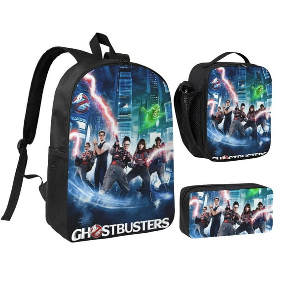 Ghostbusters Three piece backpack set young backpack combination backpack lunch bag pencil case
